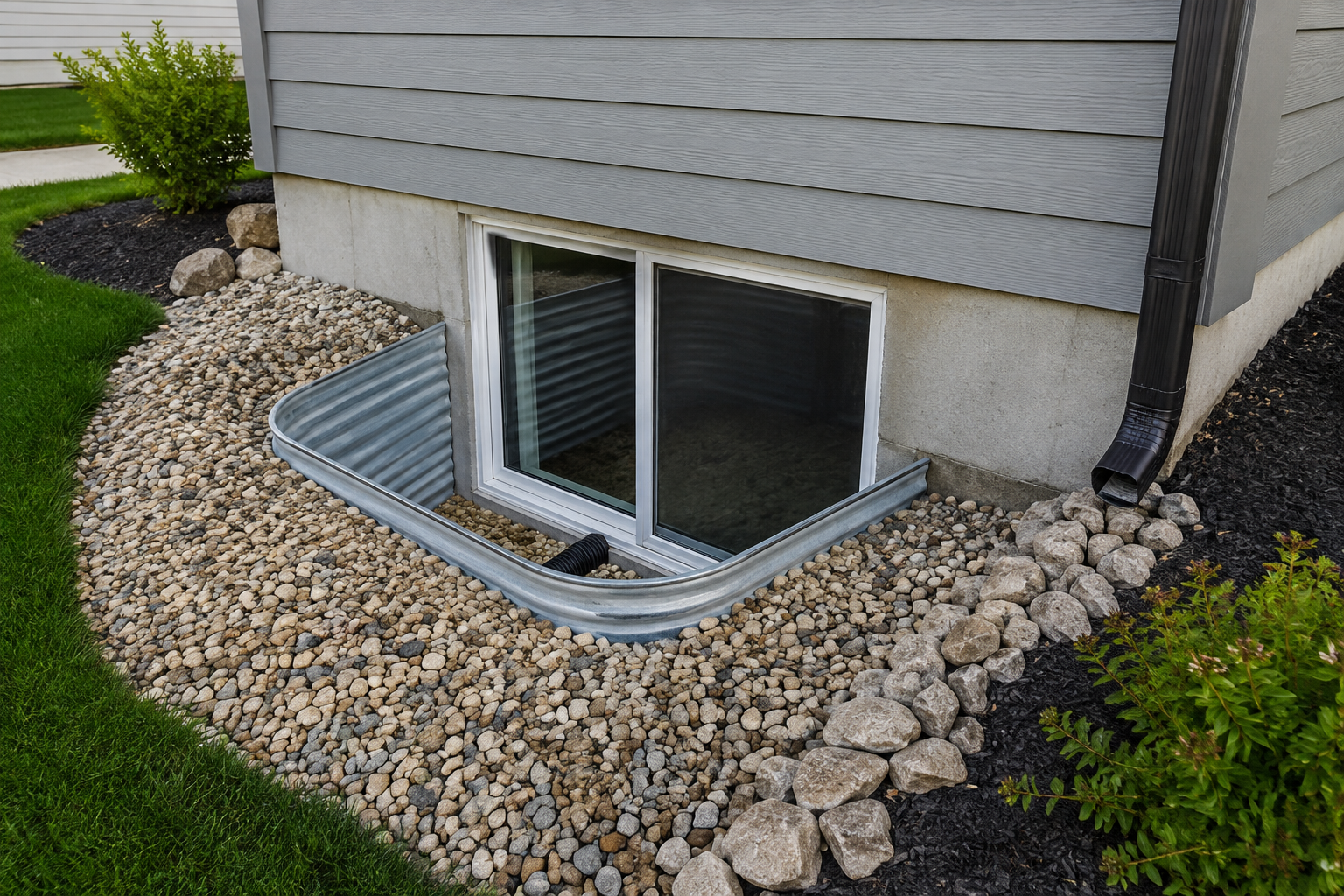 Window Well Drainage & Grading